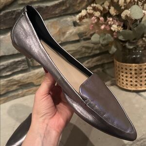 Essex Lane Metallic Champagne Silver Women’s Flats